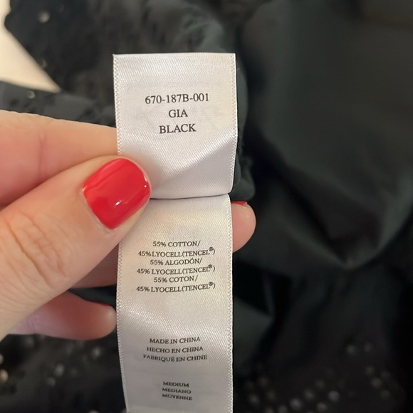 Rails Gia Eyelet Sleeve Dress, Black - M - Picture 9 of 9